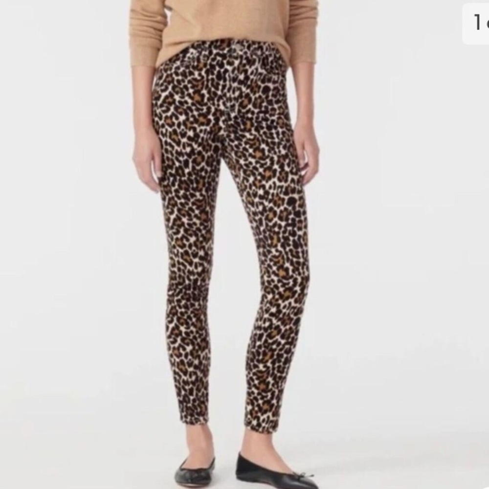 🎁🎁NEW ITEM BNWT J. Crew toothpick leopard print pants
